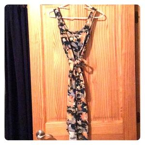 Floral tea length dress